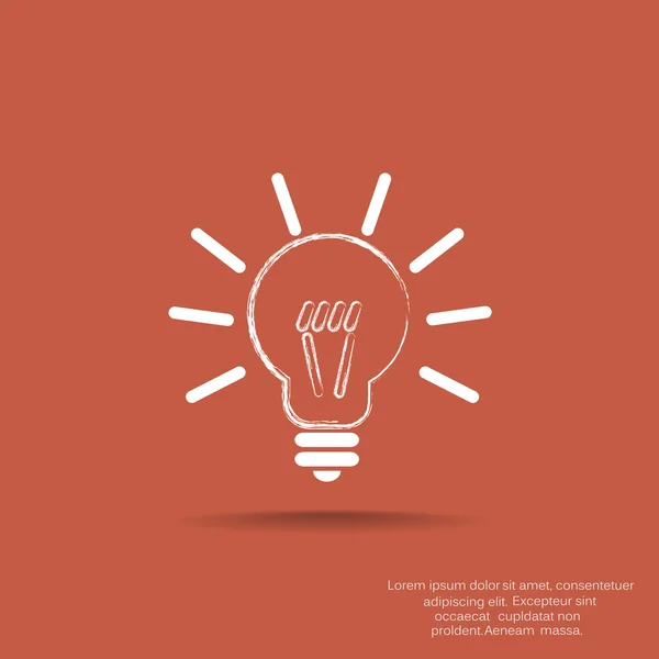 Light bulb web icon — Stock Vector