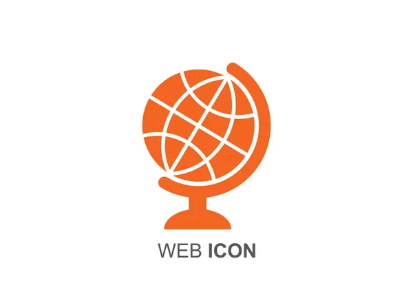 Einfache Globus-Web-Ikone — Stockvektor