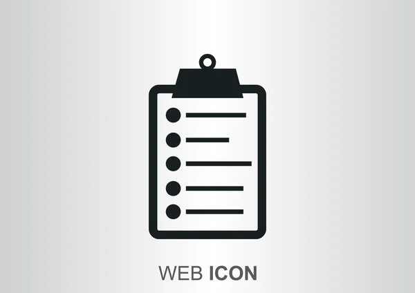 List on clipboard simple icon — Stock Vector