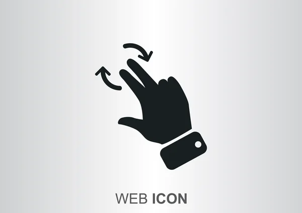 Ikona webové dotykové obrazovky — Stockový vektor
