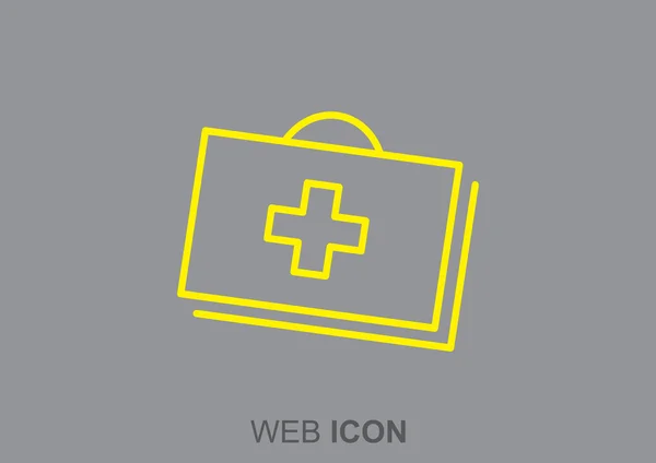 Web-Ikone für medizinische Fälle — Stockvektor