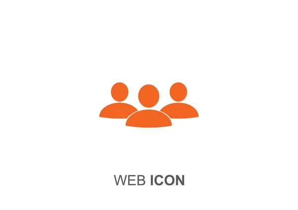 Groupe de personnes icône web simple — Image vectorielle