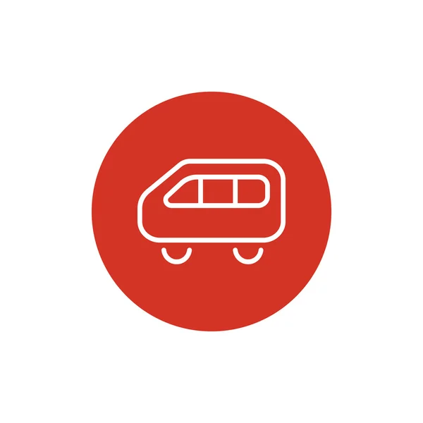 Sencillo icono web frontal del autobús — Vector de stock