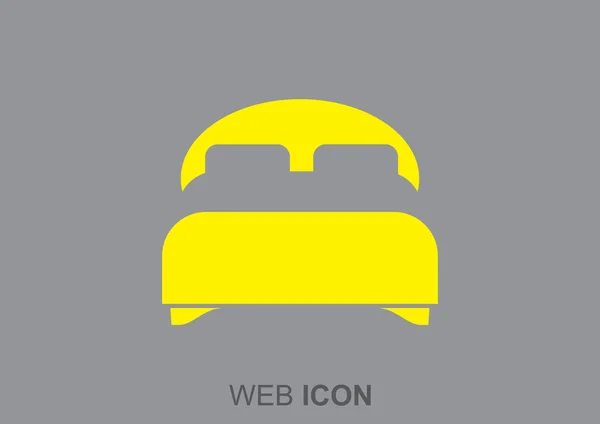 Tweepersoonsbed web pictogram — Stockvector