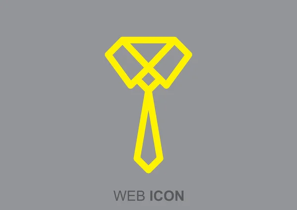 Wiązane krawat prosty tkanina ikona — Wektor stockowy