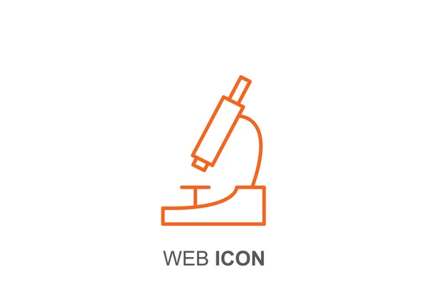 Mikroskop einfaches Web-Symbol — Stockvektor