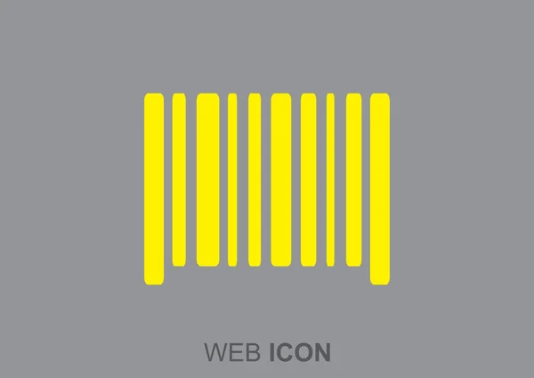 Icône web code-barres simple — Image vectorielle