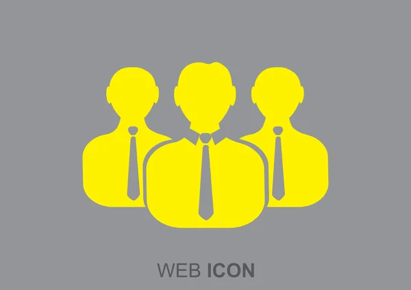 Grupo de personas icono web simple — Vector de stock