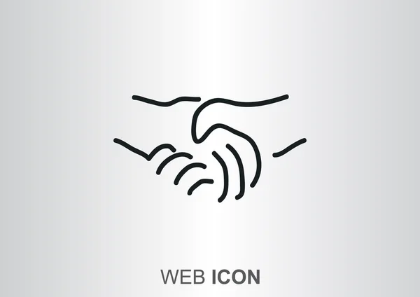 Handshake simple web icon — Stock Vector