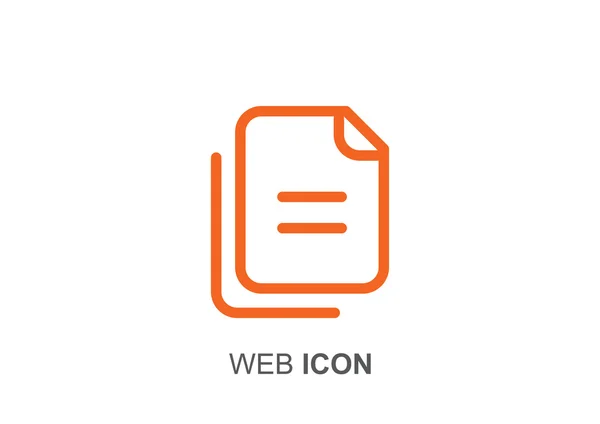 Files or papers web icon, vector outline illustration — Stock Vector