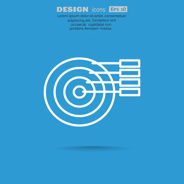 Rundade infographic spindelväv ikonen — Stock vektor