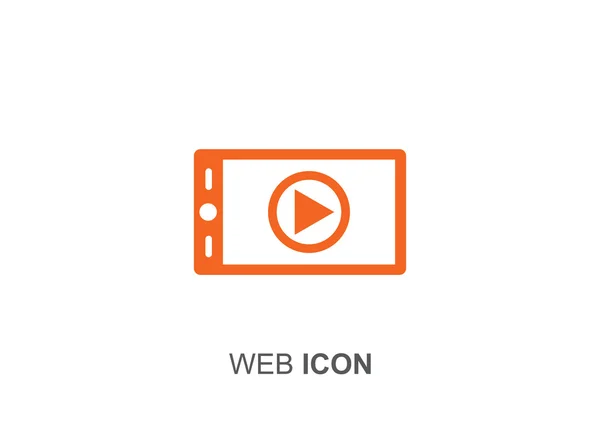 Sinal de vídeo na tela do smartphone — Vetor de Stock