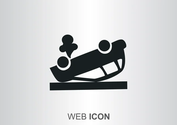 Icono web de coche roto, ilustración vectorial — Archivo Imágenes Vectoriales