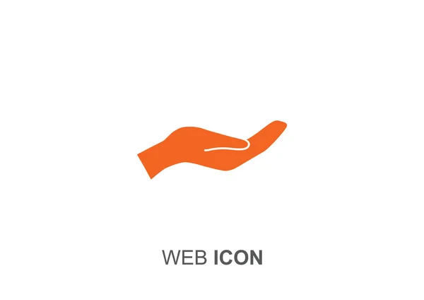 Pidiendo icono web mano — Vector de stock