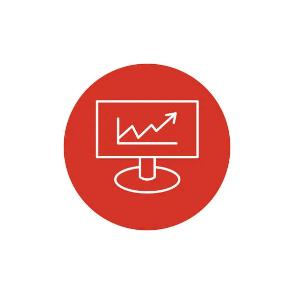 Monitorować ikoną web wykres — Wektor stockowy