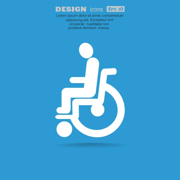 残疾人轮椅图标 — 图库矢量图片