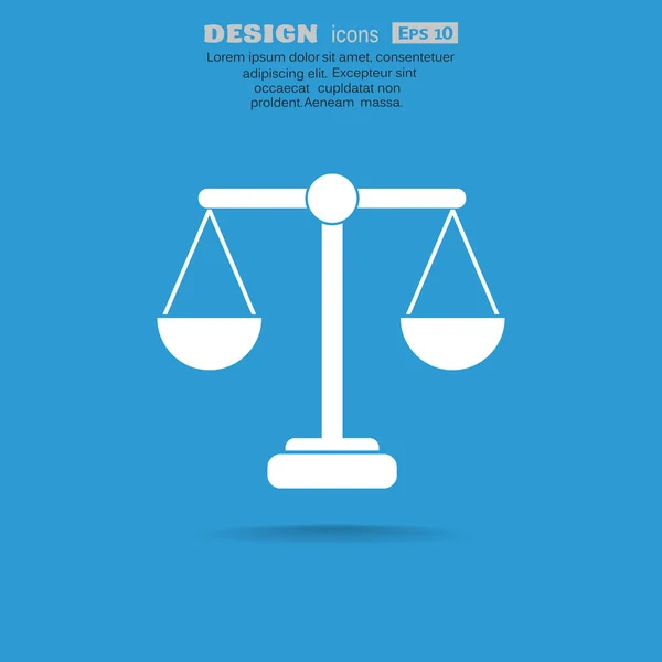 Escalas de justiça ícone web simples —  Vetores de Stock