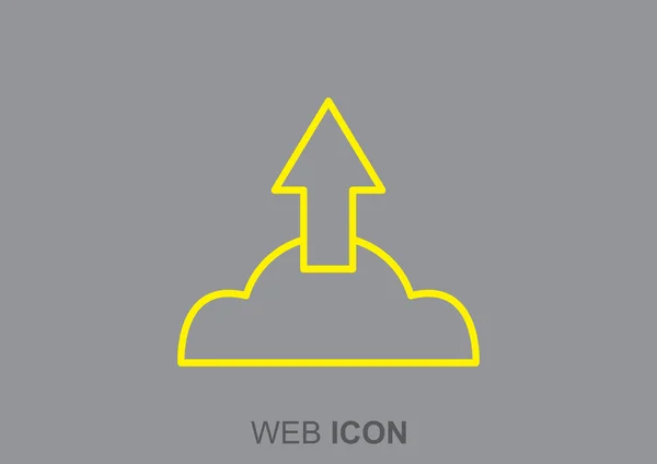 Symbole zum Hochladen von Cloud-Dateien — Stockvektor