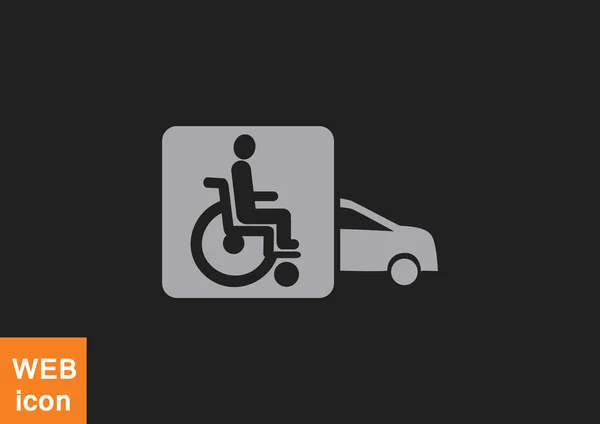 Disabled in car icon — Stock Vector