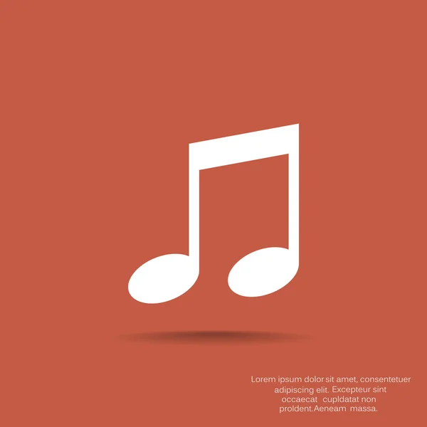 Música notas icono — Vector de stock