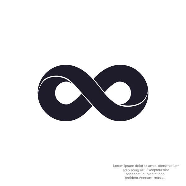 Infinity symboolpictogram web — Stockvector