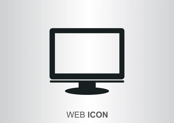 Ícone web de tela de monitor em branco — Vetor de Stock