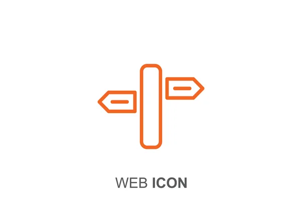 Web-Ikone mit Straßenzeiger — Stockvektor