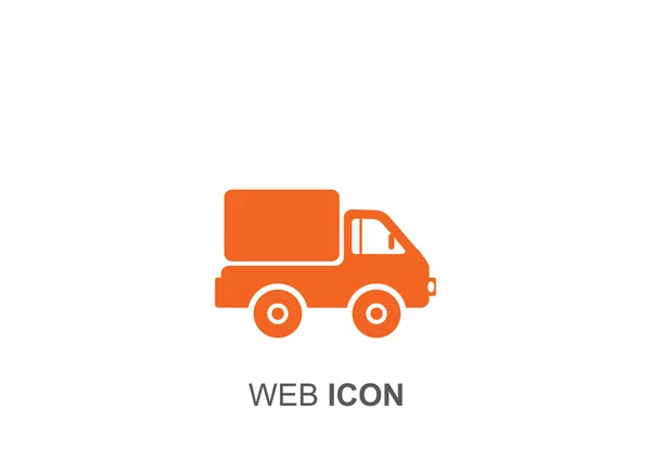 Icono web de camión simple, esquema ilustración de vectores — Vector de stock