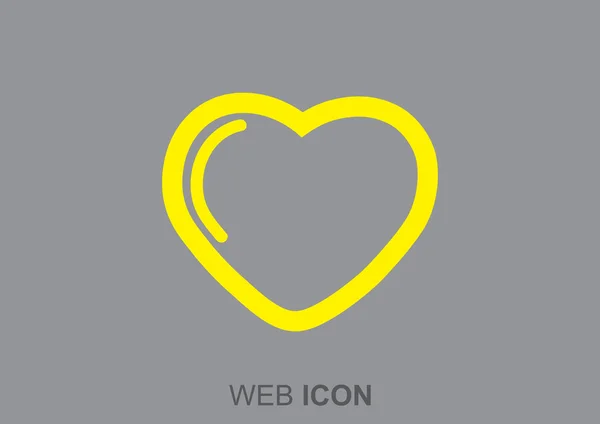Simple heart web icon, outline vector illustration — Stock Vector