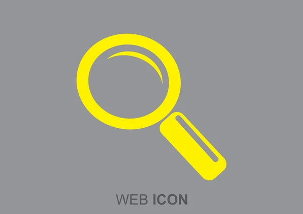 Memperbesar ikon kaca - Stok Vektor