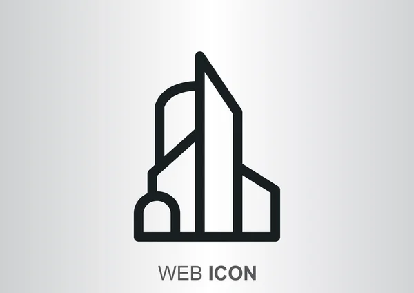 Velké město jednoduchý web ikony — Stockový vektor