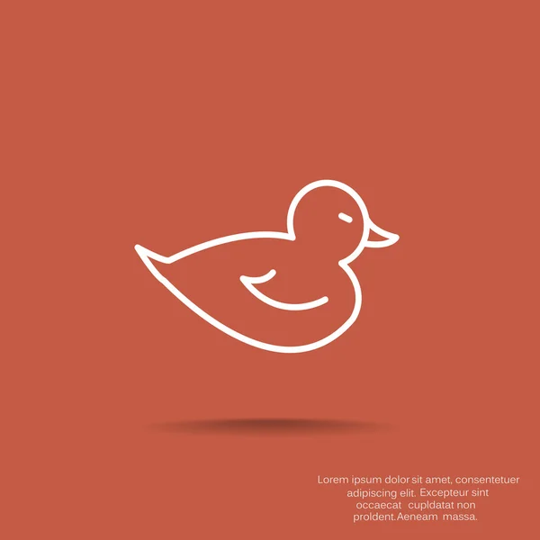 Toy duckling bosquejo icono web — Archivo Imágenes Vectoriales