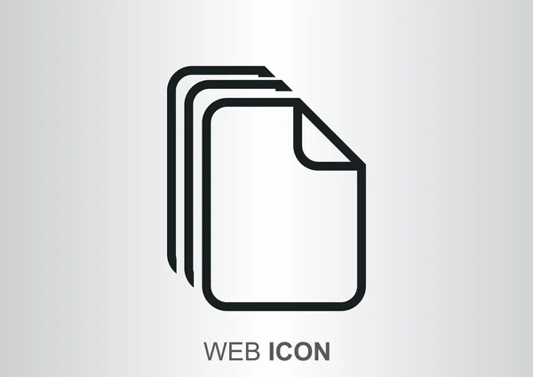 Dateien oder Papiere Web-Symbol — Stockvektor