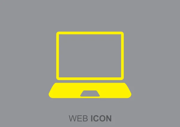 Simple icono web portátil — Vector de stock