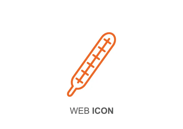 Termômetro médico ícone web — Vetor de Stock