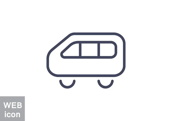 Eenvoudige bus front web pictogram — Stockvector