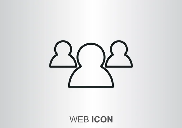 Gruppe von Menschen einfache Web-Symbol — Stockvektor