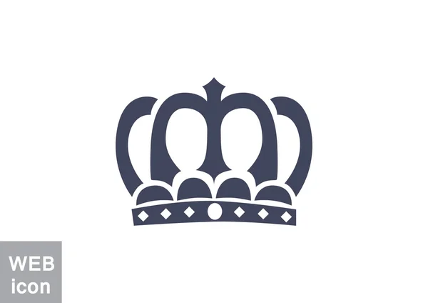 Vintage kroon pictogram — Stockvector