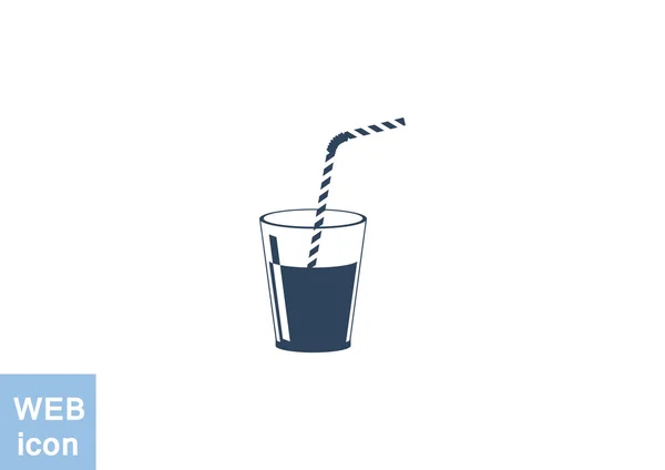 Кубок с освежающим значком напитка — стоковый вектор