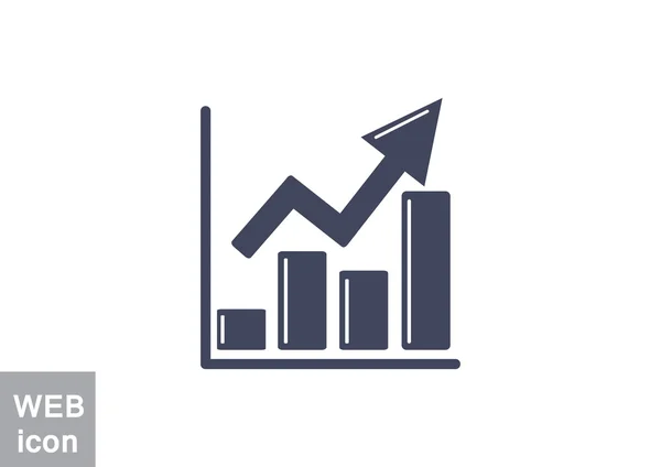 Ícone da web do gráfico ascendente —  Vetores de Stock