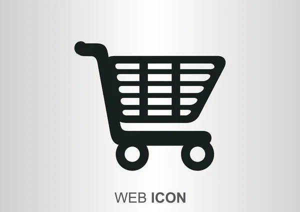 Panier simple icône web — Image vectorielle