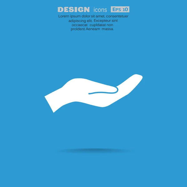Pidiendo icono web mano — Archivo Imágenes Vectoriales