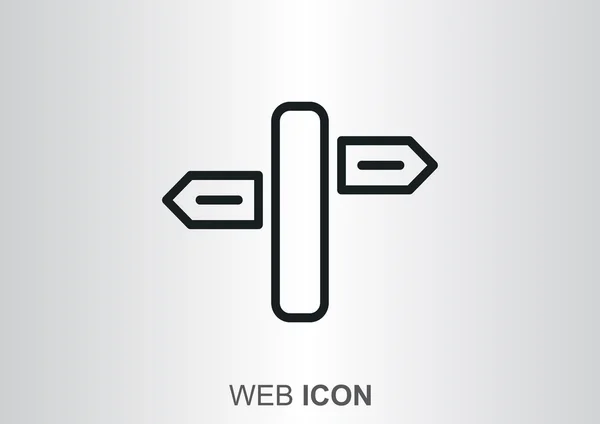 Icône web pointeur de route — Image vectorielle