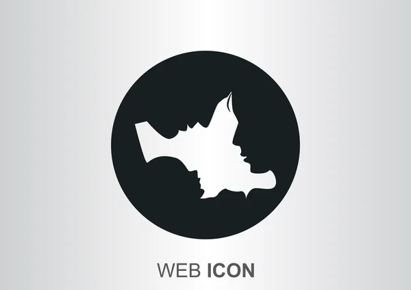 Family outline web icon — Stock Vector