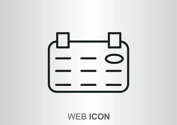 Foglio di calendario semplice icona web — Vettoriale Stock