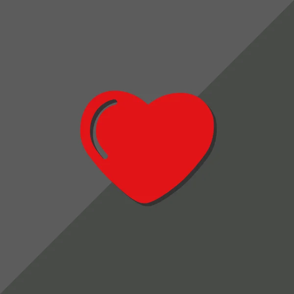 Proste serce tkanina ikona, profil ilustracja wektorowa — Wektor stockowy