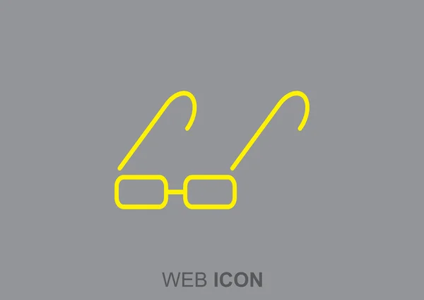 Rechthoekige bril eenvoudige pictogram — Stockvector