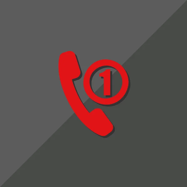 Telefonrohr mit fehlendem Call-Web-Symbol, einfache Vektorillustration — Stockvektor