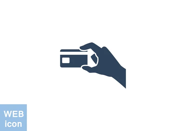 Hand holding credit card — Stock Vector