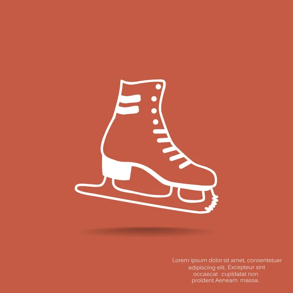 Ícone da web patins — Vetor de Stock